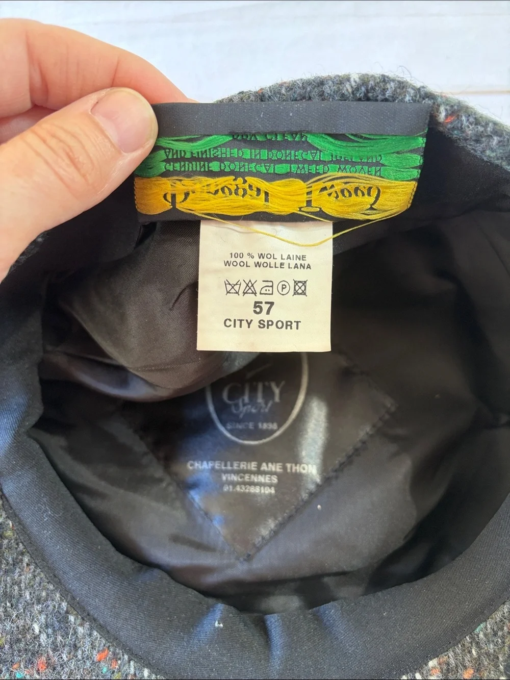 City Sport Men's Dark Gray Tweed Newsboy Cap